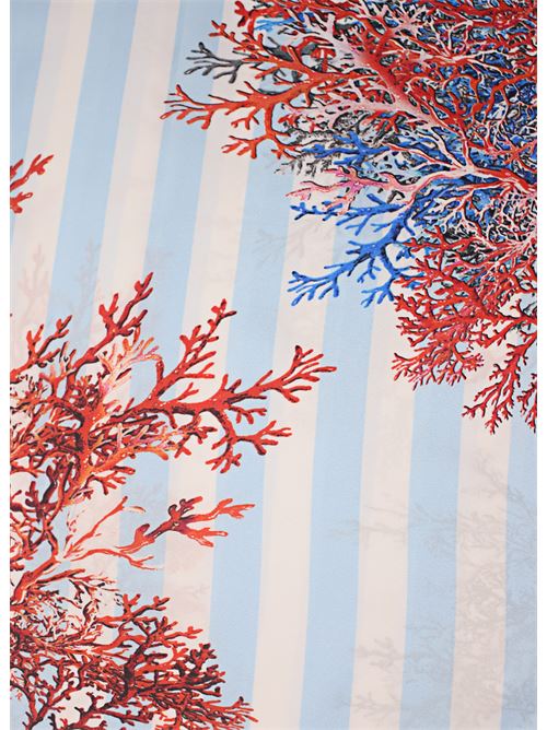 silk scarf with coral print La Dolce Vista x Mané Capri | FOULARDCORALLICORALS